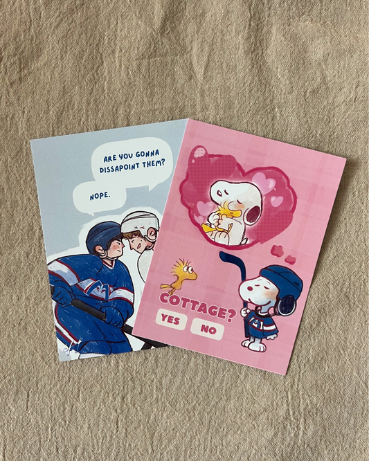 SET Postcards | Heated Rivalry x Snoopy ˖⁺‧₊˚ ♡