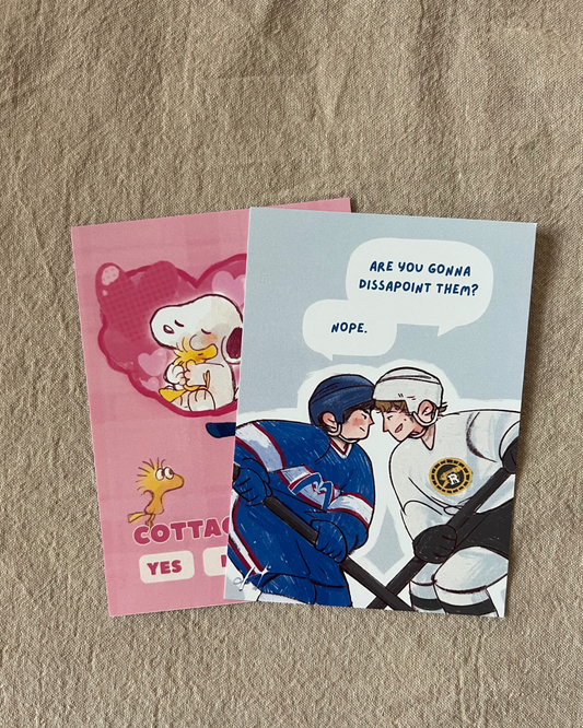 SET Postcards | Heated Rivalry x Snoopy ˖⁺‧₊˚ ♡