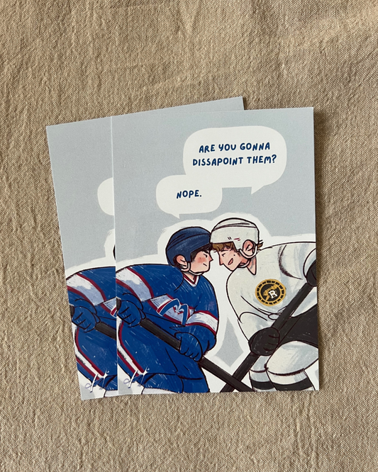 Heated rivalry postcard 1pc